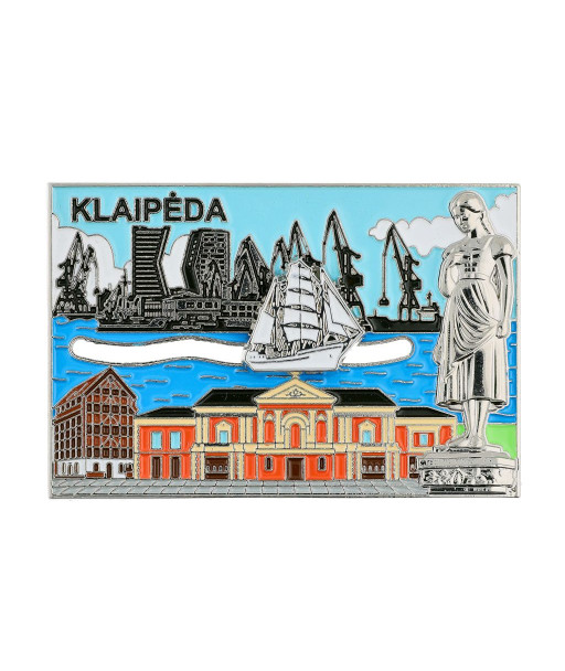 Magnetas Klaipėda su judančiu burlaiviu
